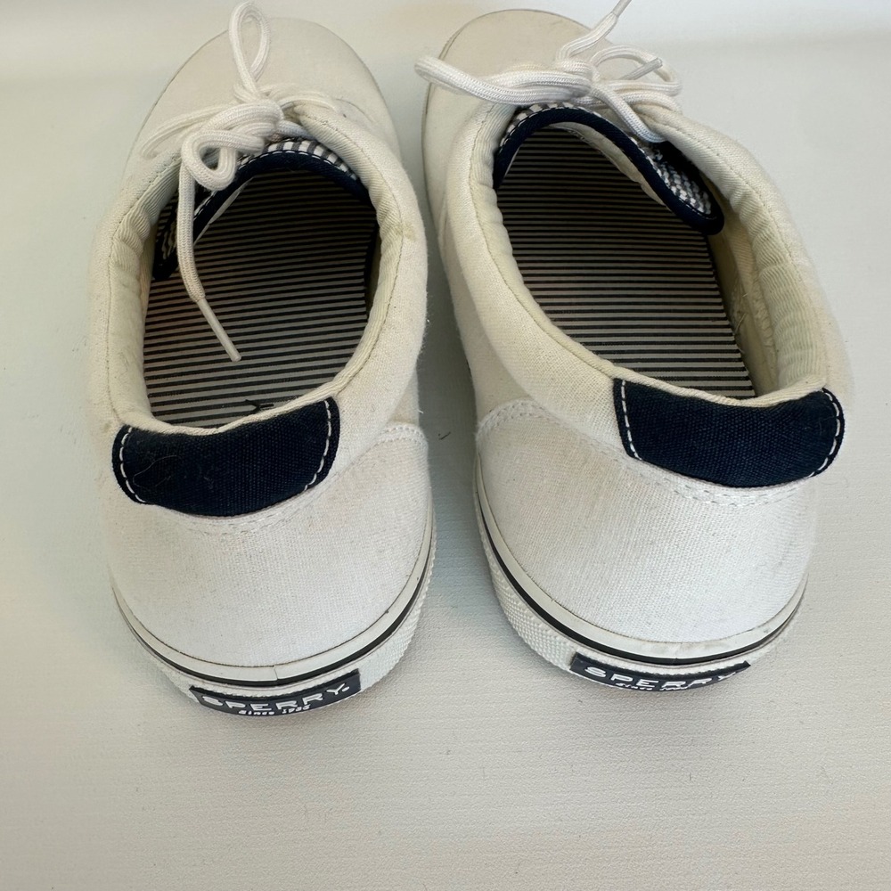 Sperry Top-Sider Mens White Canvas Boat Shoes Sneakers Size‎ 12 STS22131 - Picture 5 of 16